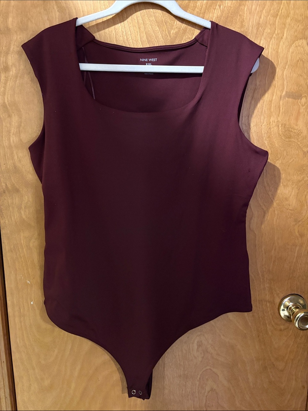 Nine West Sleeveless Wine Bodysuit